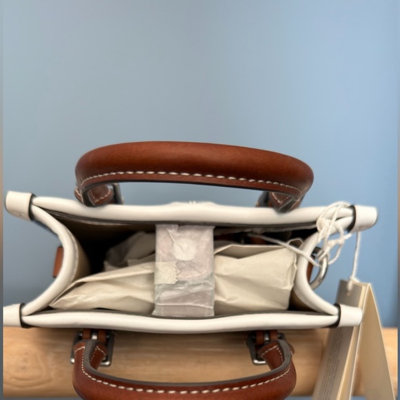 Tory Burch Mini T Monogram Denim Tote - Picture 6 of 10